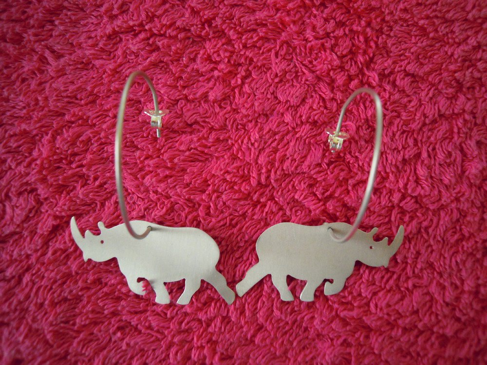 Rhinos Hoop Earrings